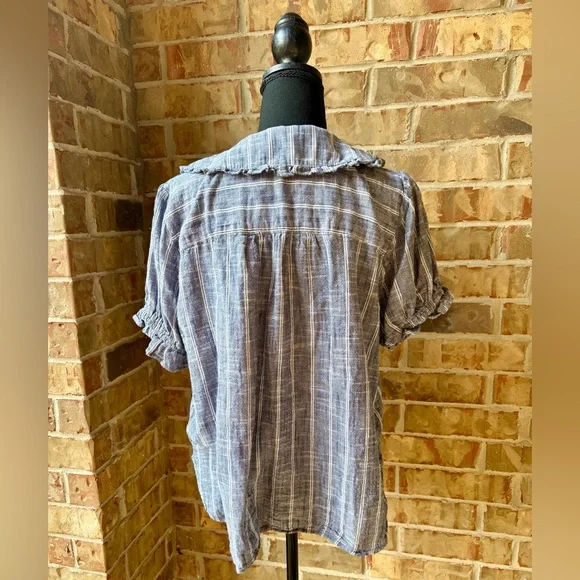 Anthropologie x Pilcro Blue and White Button-Down Shirt Bundle - Picture 6 of 15